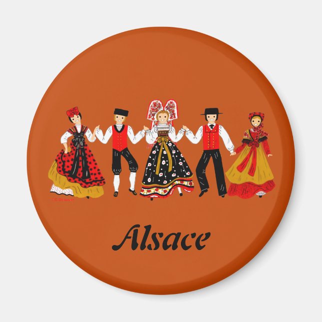 Farandole d’Alsace, Frankreich Magnet (Vorne)