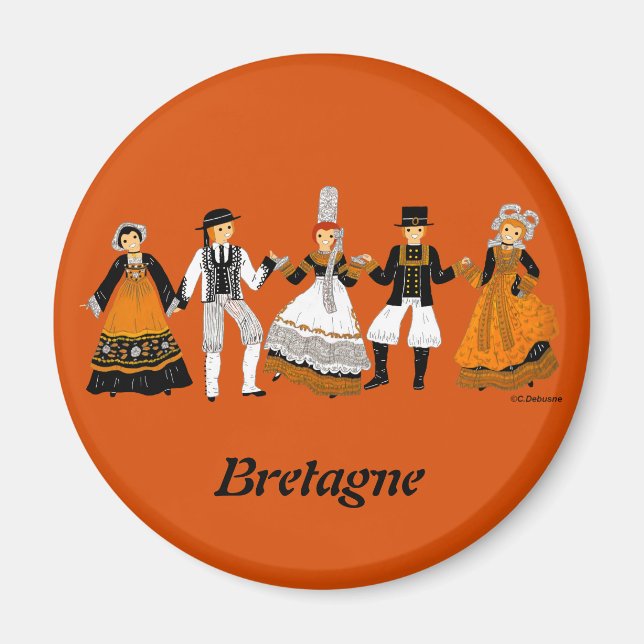 Farandole de Bretagne, Frankreich Magnet (Vorne)