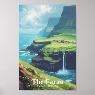Farao Inseln Art Vintage Poster