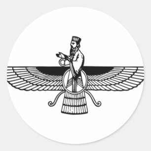 Faravahar Runder Aufkleber