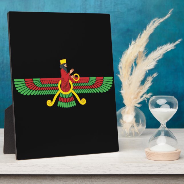 Faravahar-Symbol Fotoplatte (Seite)