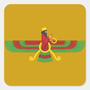 Faravahar-Symbol Quadratischer Aufkleber