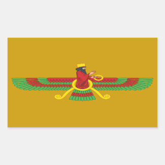 Faravahar Symbol Rechteckiger Aufkleber