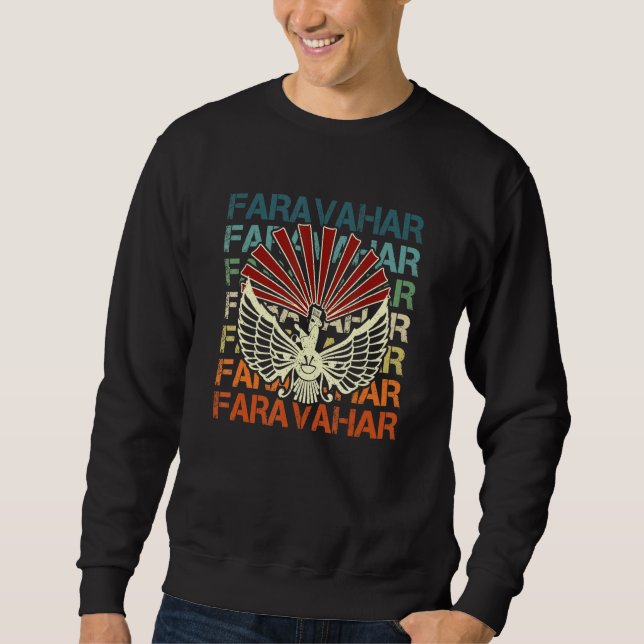 Faravahar Zoroastrianism Zarathustra Symbol philos Sweatshirt (Vorderseite)