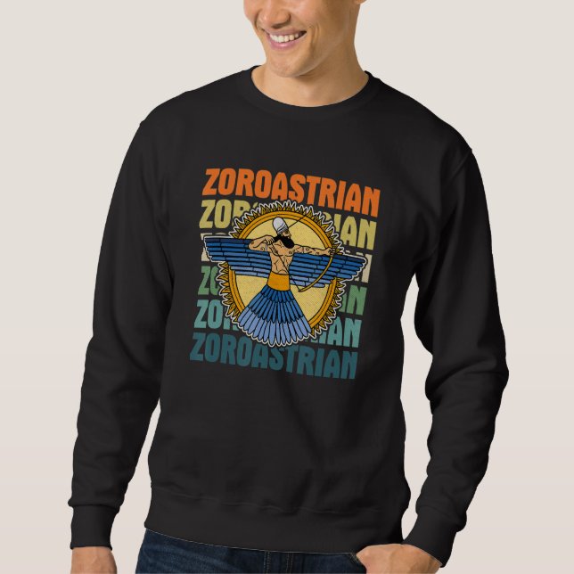 Faravahar Zoroastrianism Zarathustra Symbol philos Sweatshirt (Vorderseite)