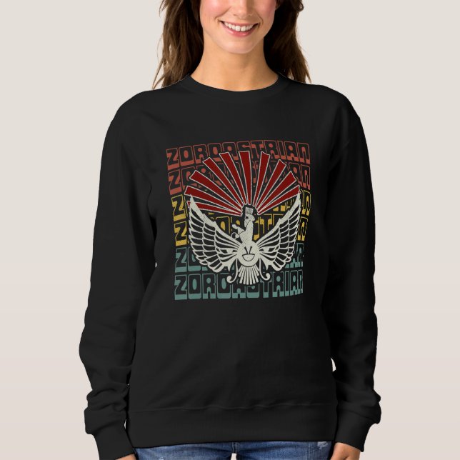 Faravahar Zoroastrismus Zarathustra Symbol philos Sweatshirt (Vorderseite)