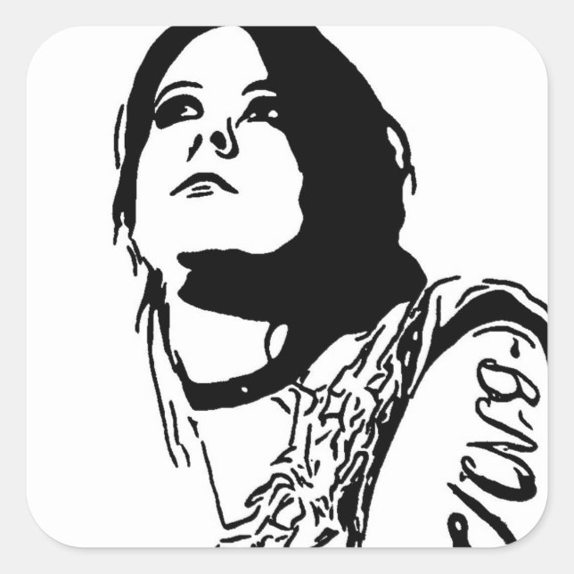 Faraway Stare Quadratischer Aufkleber (Vorderseite)