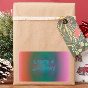 Farb-Illusion "Das Leben ist eine Reise" Rechteckiger Aufkleber