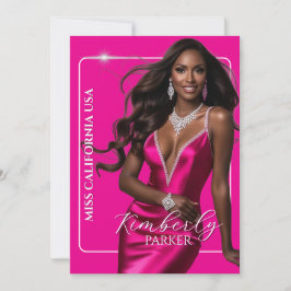 Farb-Pop-Cutout-Pageant-Autogramm-Karte Feiertagskarte