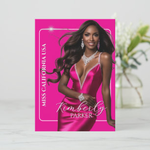 Farb-Pop-Cutout-Pageant-Autogramm-Karte Feiertagskarte