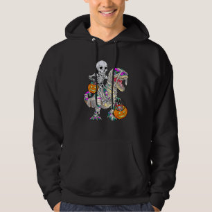Farb Skelett Fahrt Rex Mumie Halloween Für Jungen Hoodie