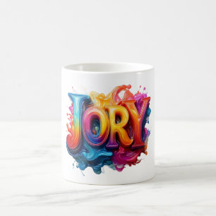 Farb-Splash "JORY" Art-Design Kaffeetasse