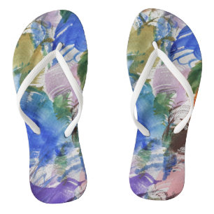 Farb-Splash-Zehenstegsandalen Flip Flops