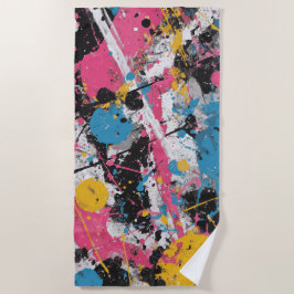 Farb-Spritzer Abstract Expression Art Strandtuch