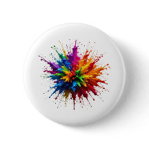 Farb-Spritzer abstrakte Kunst Pin Button Abzeichen