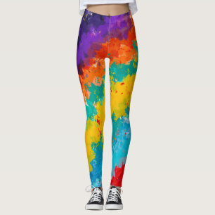 Farb-Spritzer Regenbogen-Farbe Mode Leggings