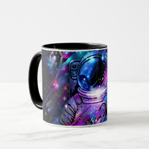 Farb-Spritzer Sternenraum Astronaut Tasse