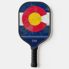 Farb-State-Flag-Monogramm Pickleball Schläger
