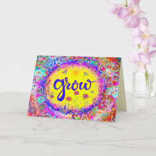 Farb-Whimsikal Hübsch florgelb Karte