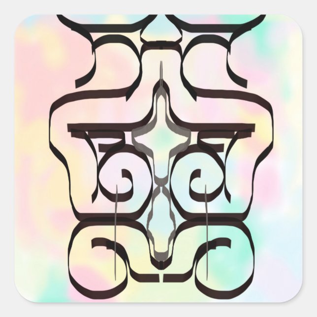 Farbabbildungen Quadratischer Aufkleber (Vorderseite)