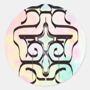 Farbabbildungen Runder Aufkleber