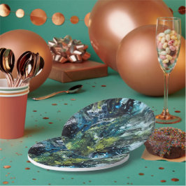 Farbabstraktes Muster. Pappteller