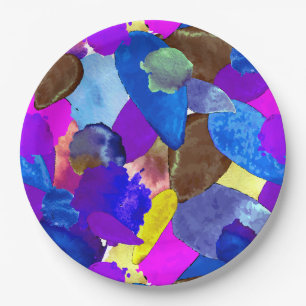 Farbabsturz 4 pappteller