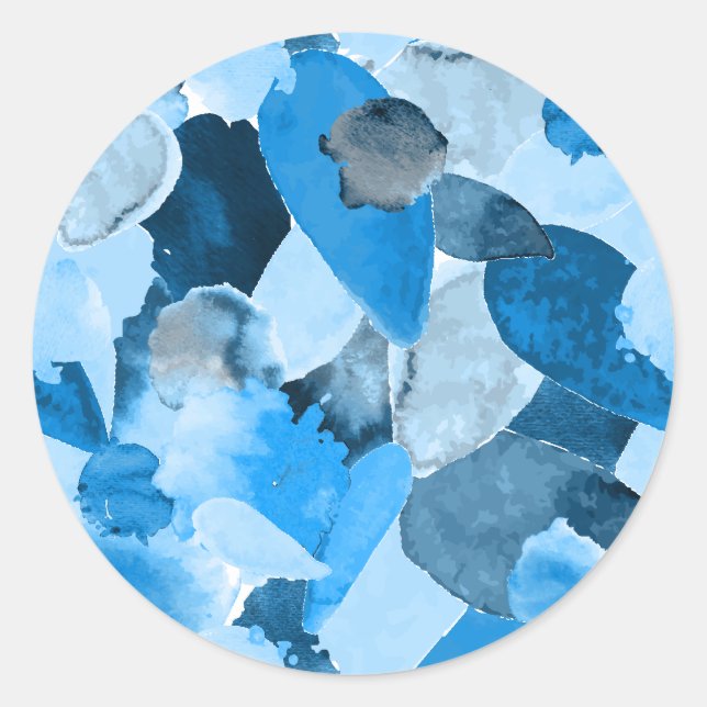 Farbabsturz 6 runder aufkleber (Vorderseite)