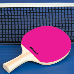 Farbabweichender Text auf beiden Seiten mit Heiß-R Tischtennis Schläger