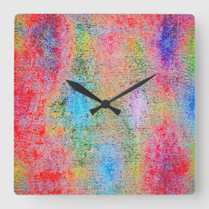 Farbabweichung Quadratische Wanduhr