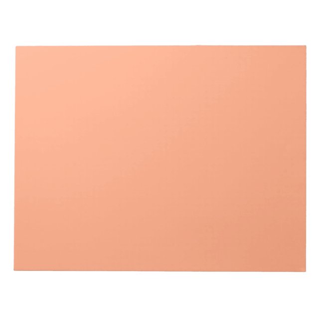 Farbakzent Lachs Rosa anpassbar Notizblock (Vorderseite)