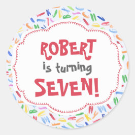 Farbalphabet, benutzerdefinierter Aufkleber für Ki