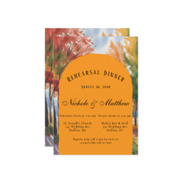 Farbänderung der Blätter Probe Abendessen Einladung