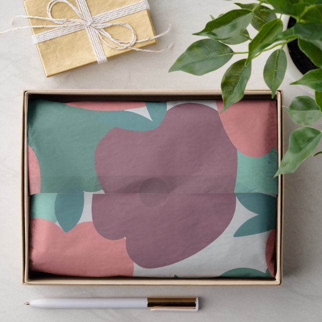 Farbapfel-Fruchtmuster Seidenpapier (Geschenk)