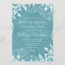 Farbaufbereitbare Blütenfrühlings Einladung