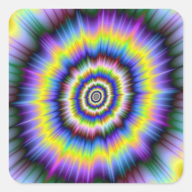 Farbaufkleber Quadratischer Aufkleber (Vorderseite)