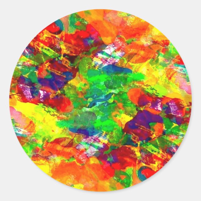 Farbaufkleber Runder Aufkleber (Vorderseite)