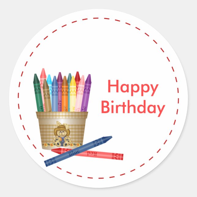 Farbaufkleber Runder Aufkleber (Vorderseite)