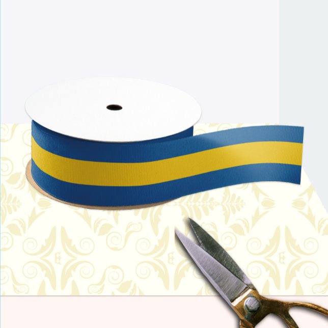 Farbband der schwedischen Flagge, Schweden/Sport Ripsband (Von Creator hochgeladen)