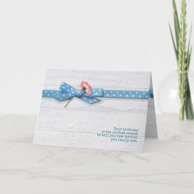 Farbband in Polka Dot für Freund Karte (Vorderseite)