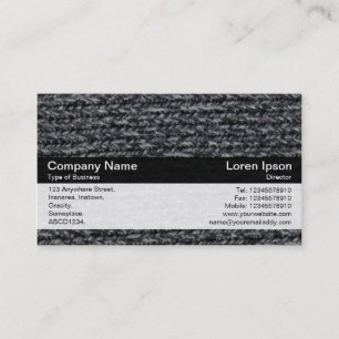 Farbband - Schwarz - Wolle Jumper 03 Visitenkarte