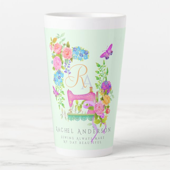 Farbbandmonogramm Milchtasse (Vorderseite)