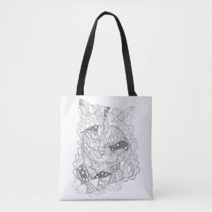 Färbbare Katzen-abstrakte Kunst-erwachsener