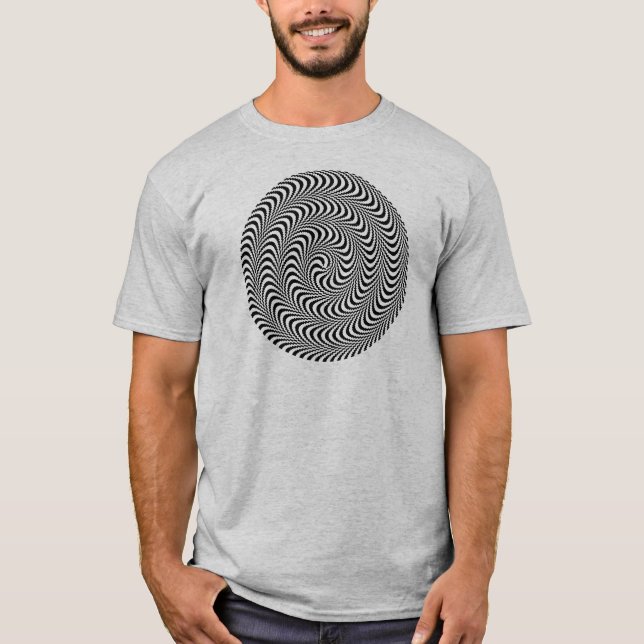Färbbare optische Block-Spirale T-Shirt (Vorderseite)