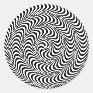 Farbbare optische Blockspirale Runder Aufkleber