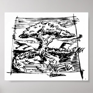 Farbbaumskizze. Poster