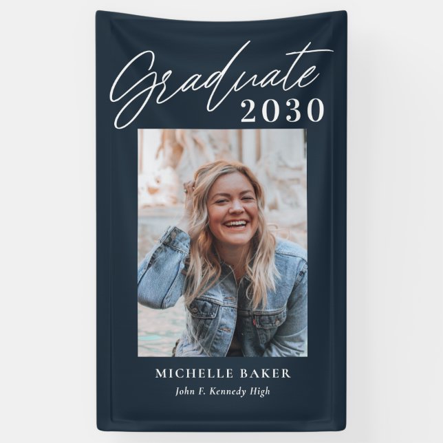 FARBBBanner für den Abschluss mit Charm EDITABLE Banner (Vertikal)