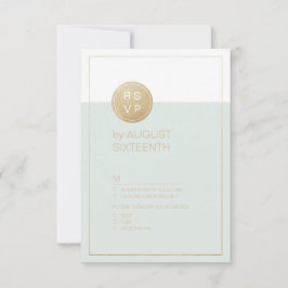Farbbearbeitbare minimalistische moderne Hochzeit RSVP Karte