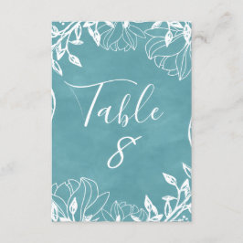 Farbbearbeitbare Tischnummern für das Blumenwasser