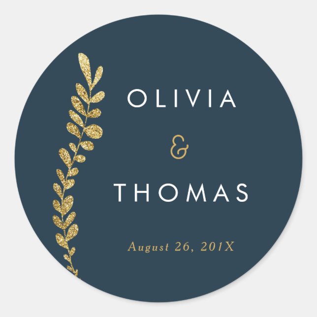 Farbbearbeitbares Gold-Leaf-Sticker, Sticker für G (Vorderseite)